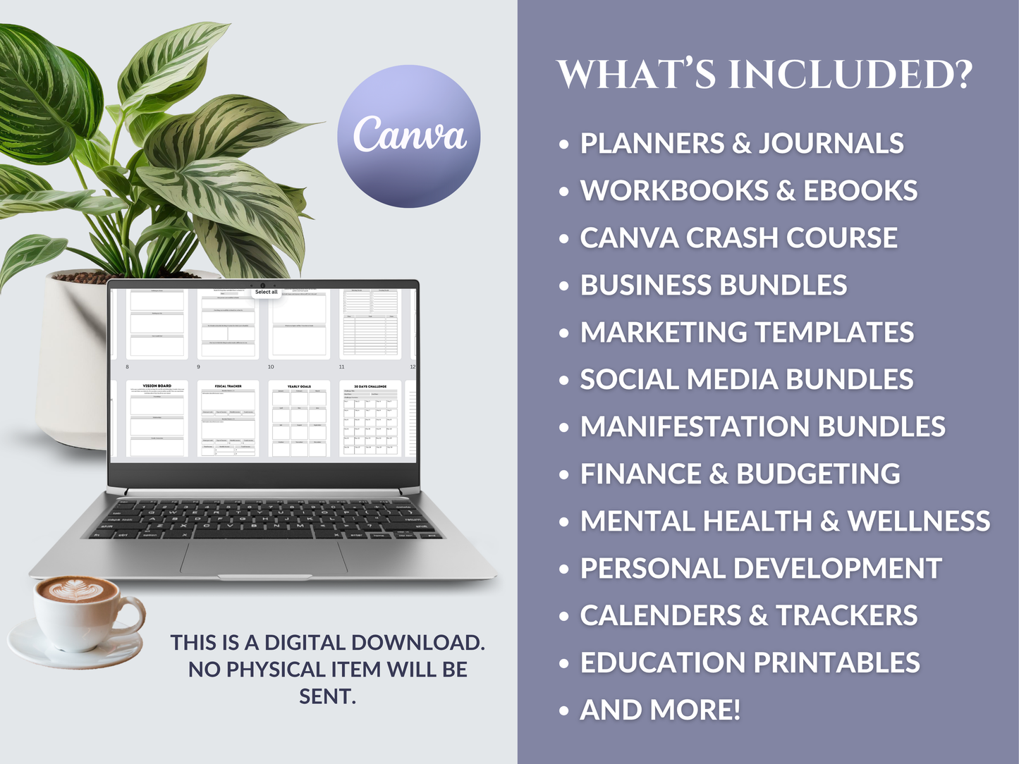 PLR/MRR 7500+ Pages Digital Planners, Journals & Trackers