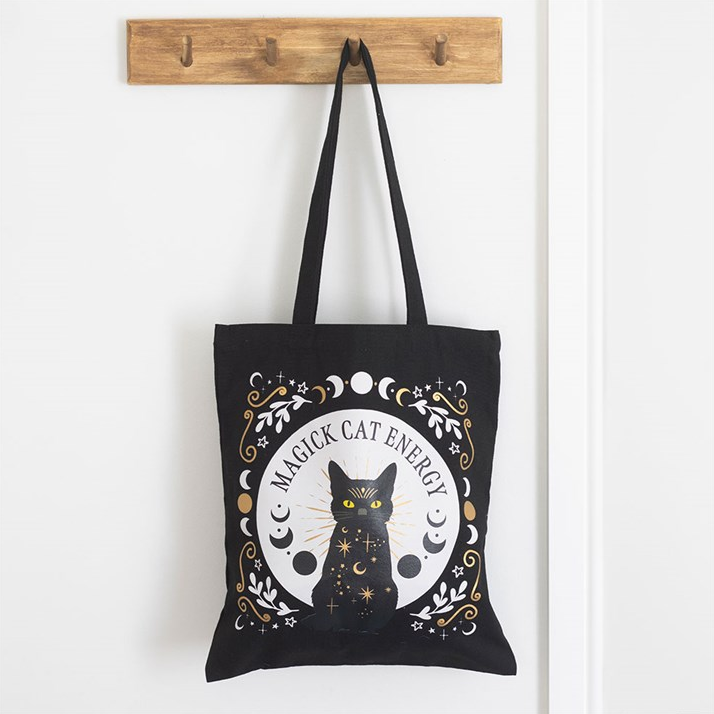 Black Magick Cat Energy Tote Bag