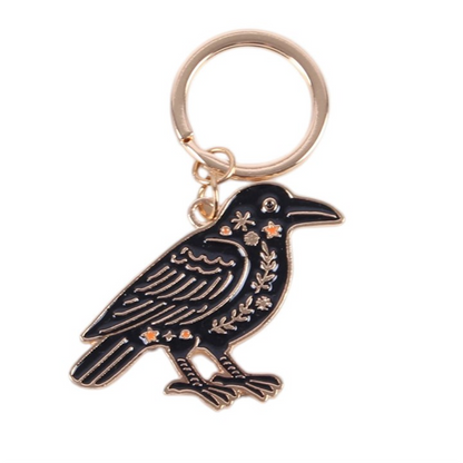 Folk Raven Keyring