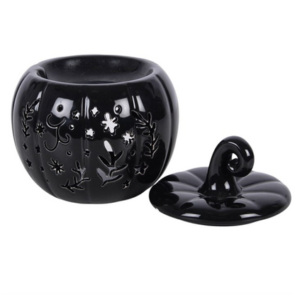 Black Folk Pumpkin Oil Burner & Wax Warmer