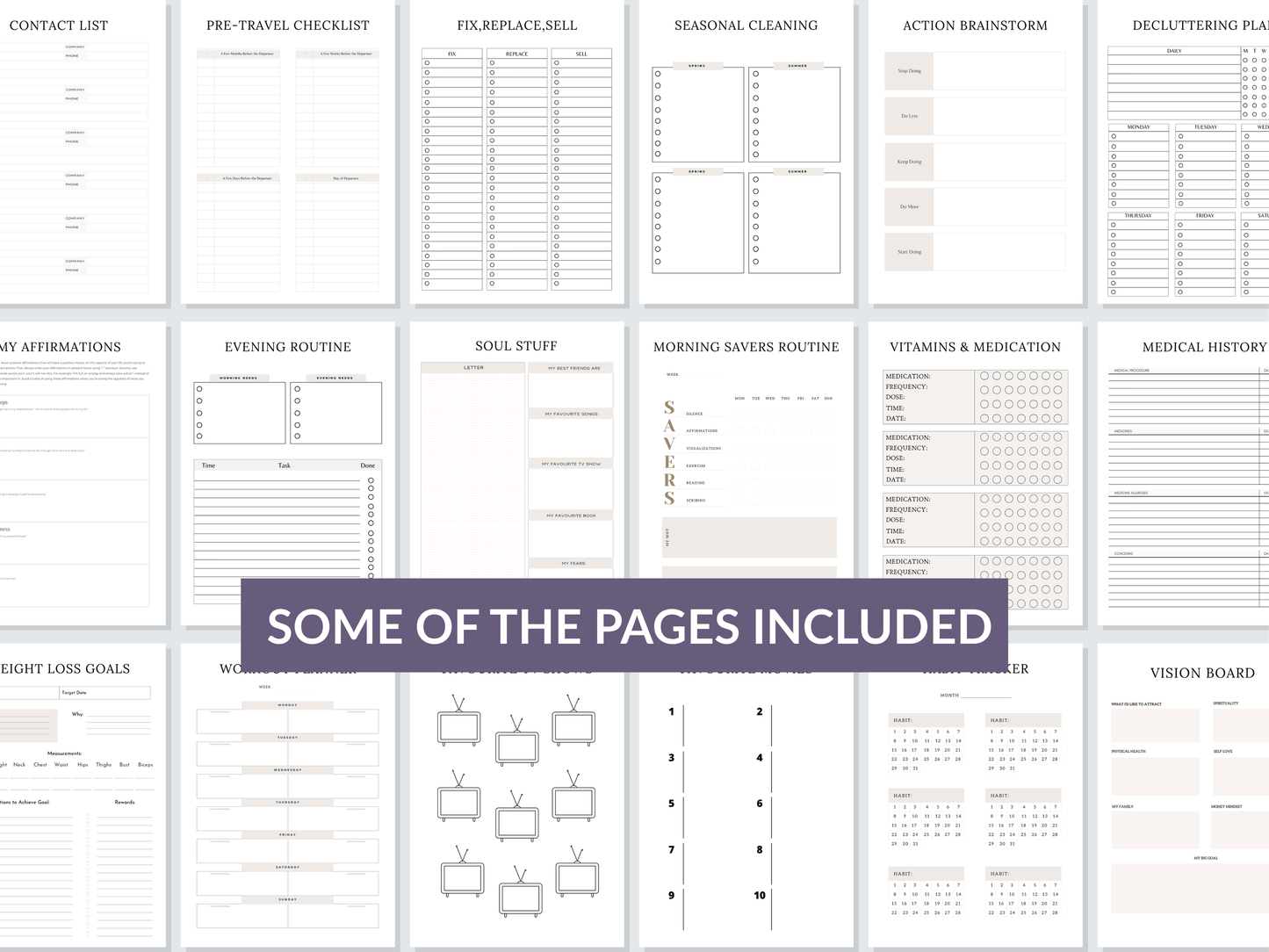 PLR/MRR 7500+ Pages Digital Planners, Journals & Trackers