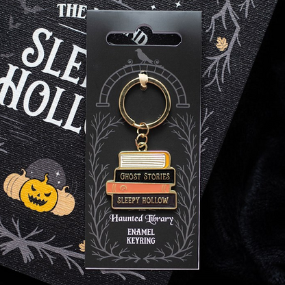 The Haunted Library Book Stack Keyring