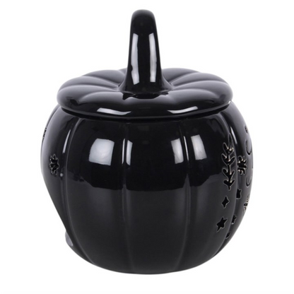 Black Folk Pumpkin Oil Burner & Wax Warmer