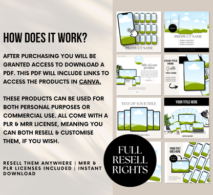 PLR/MRR 115 Etsy Listing Mockups