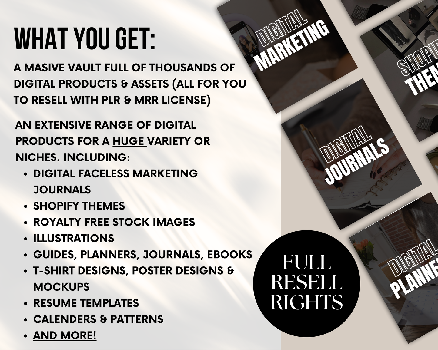 PLR/MRR 1000s Products Digital Product Vault