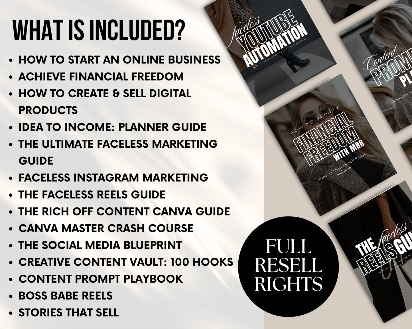 PLR/MRR Faceless Digital Marketing Bundle