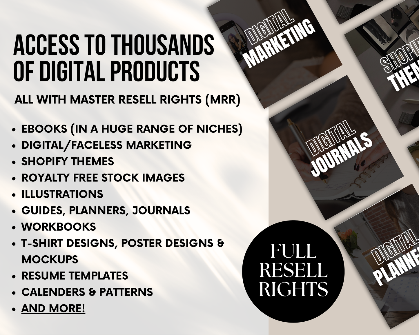 PLR/MRR 1000s Products Digital Product Vault