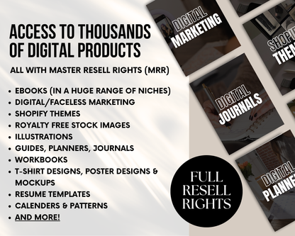 PLR/MRR 1000s Products Digital Product Vault