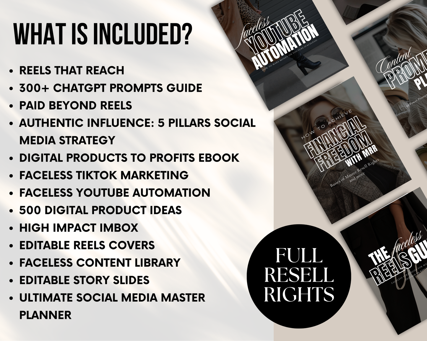 PLR/MRR Faceless Digital Marketing Bundle
