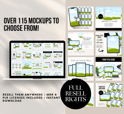 PLR/MRR 115 Etsy Listing Mockups