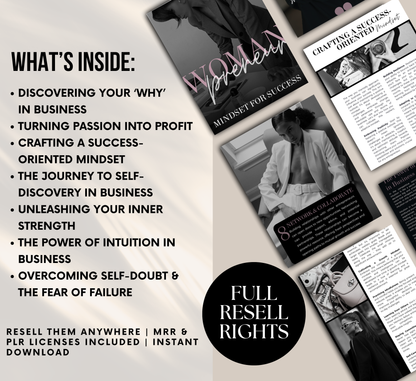PLR/MRR Womanpreneur Success Mindset Guide