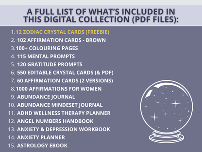 100+ Spiritual & Wellness Bundle (Instant Download)