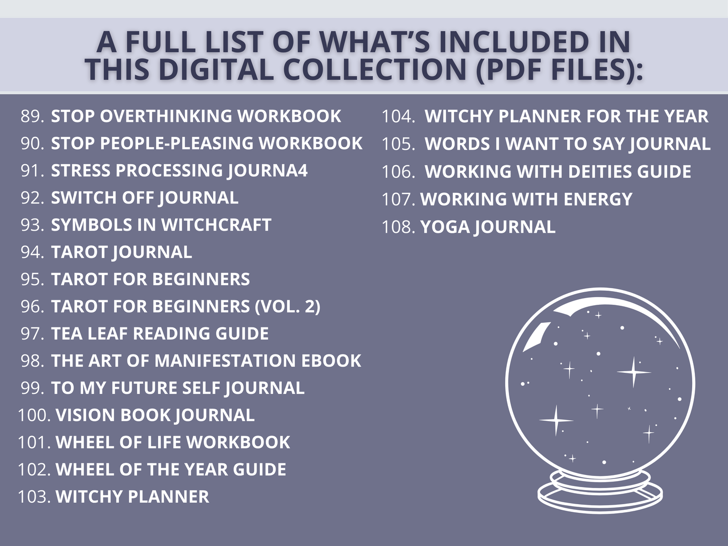 100+ Spiritual & Wellness Bundle (Instant Download)