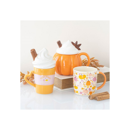 Pumpkin Cream Lidded Mug