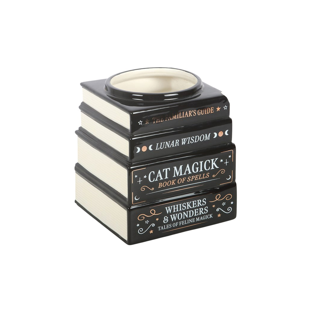 Black Cat Magick Book Stack Vase