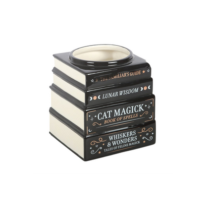Black Cat Magick Book Stack Vase