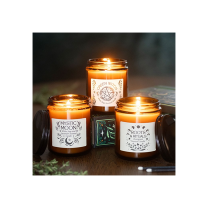 Roots & Rituals Evergreen Amber Glass Candle