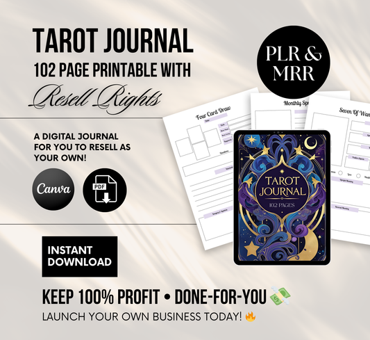 PLR/MRR Digital Tarot Journal 102-Pages