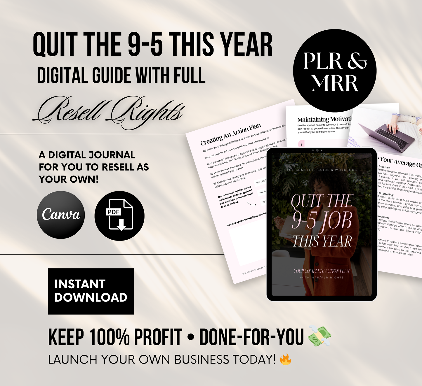 PLR/MRR Quit The 9-5 Ebook