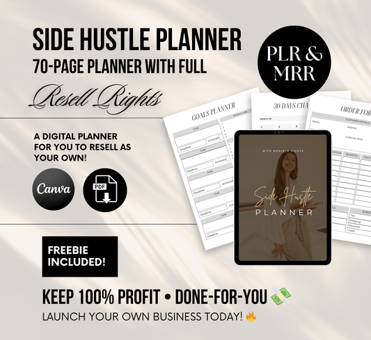 PLR/MRR Side Hustle Business Planner