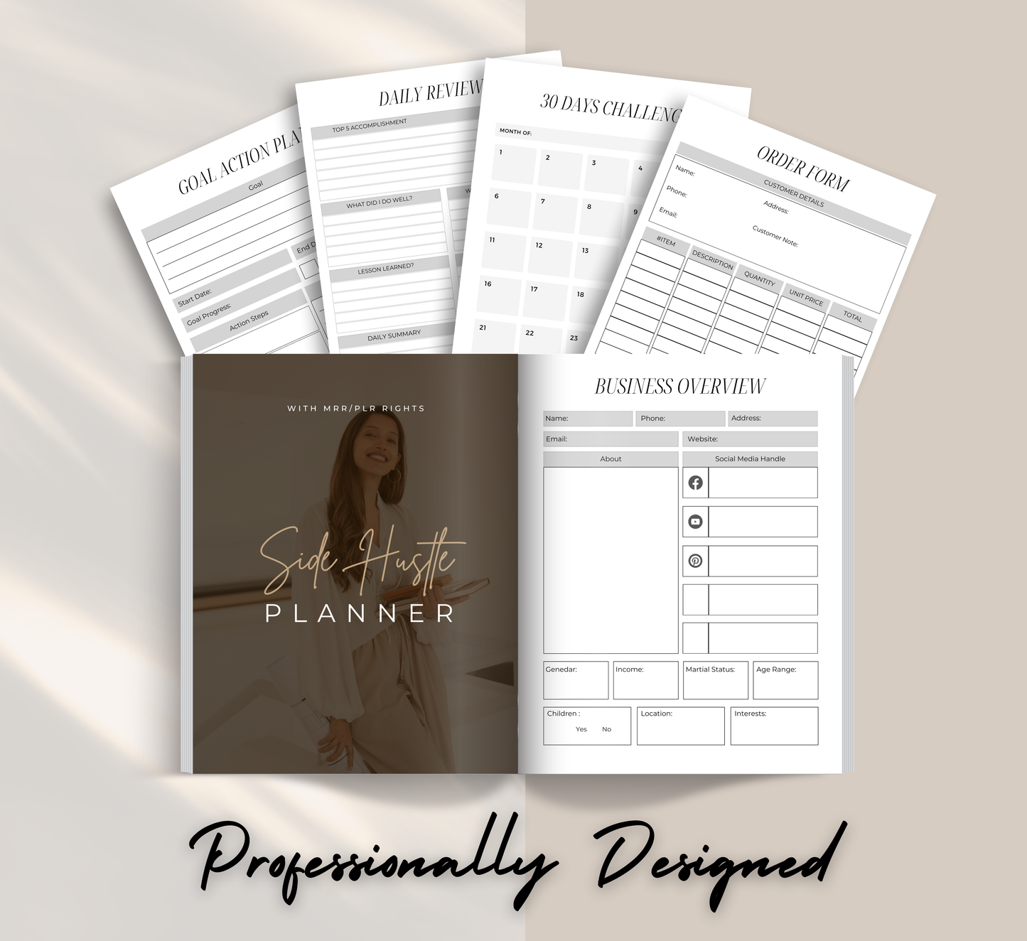 PLR/MRR Side Hustle Business Planner