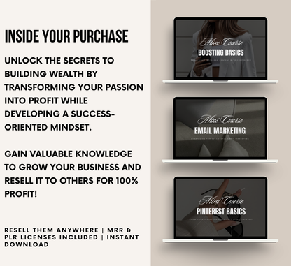 PLR/MRR 12 Mini Courses Digital Marketing
