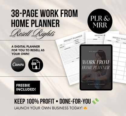 PLR/MRR Work From Home Planner