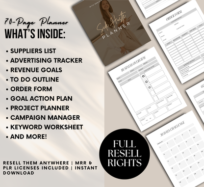 PLR/MRR Side Hustle Business Planner