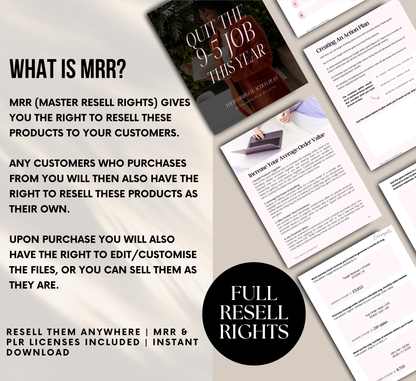 PLR/MRR Quit The 9-5 Ebook