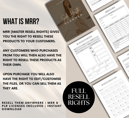 PLR/MRR Side Hustle Business Planner