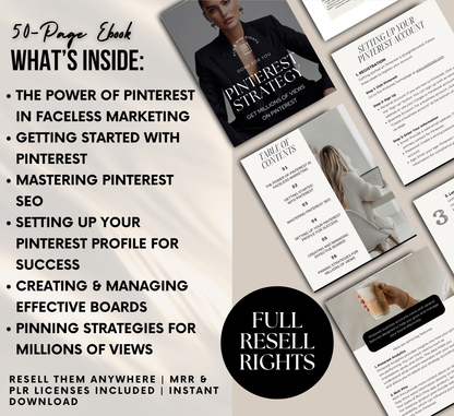 PLR/MRR Pinterest Marketing Strategy Ebook