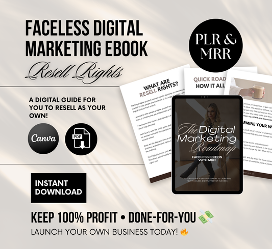 PLR/MRR Faceless Digital Marketing Ebook