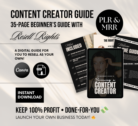 PLR/MRR Content Creator Guide For Beginners