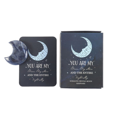 Small Sodalite Crystal Moon Keepsake Stone in a Box