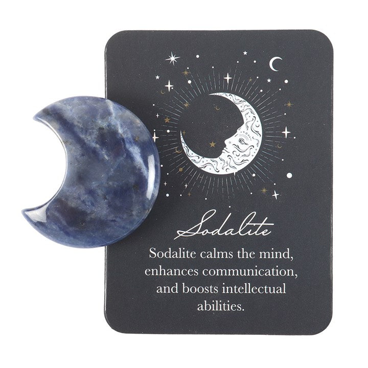 Small Sodalite Crystal Moon Keepsake Stone in a Box