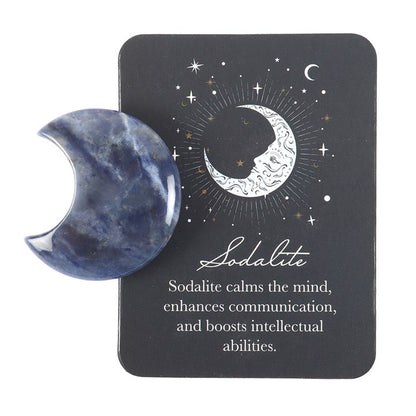 Small Sodalite Crystal Moon Keepsake Stone in a Box