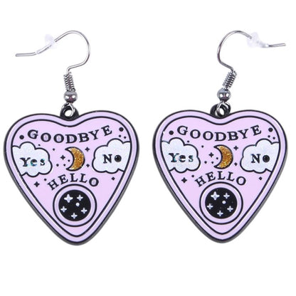 Pastel Talking Board Planchette Earrings