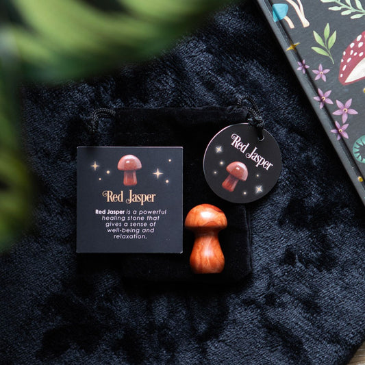 Mini Magical Red Jasper Crystal Mushroom