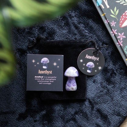 Mini Magical Amethyst Crystal Mushroom