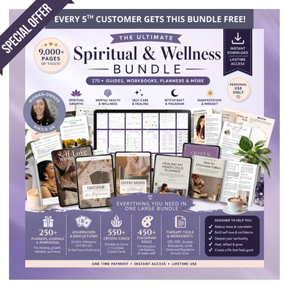 270+ Spiritual & Wellness Bundle (Instant Download)
