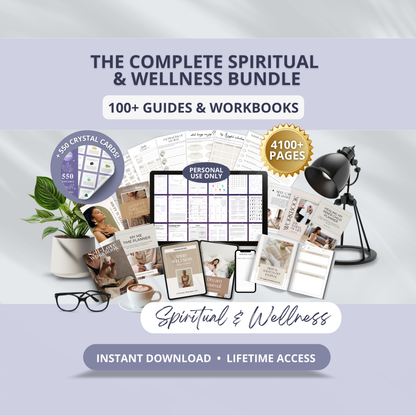 100+ Spiritual & Wellness Bundle (Instant Download)