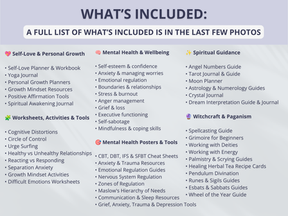 270+ Spiritual & Wellness Bundle (Instant Download)