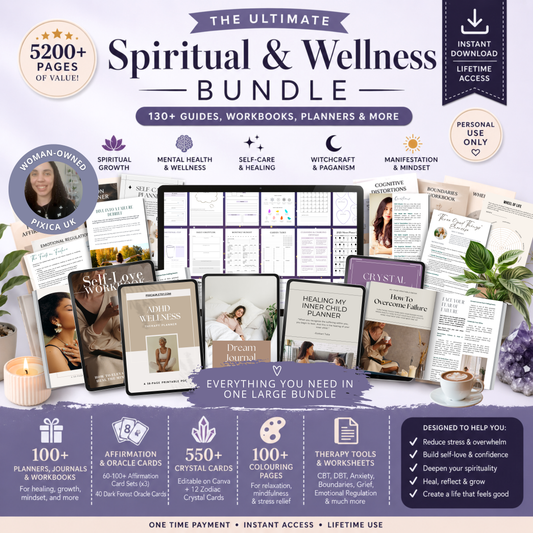 130+ Spiritual & Wellness Bundle (Instant Download)