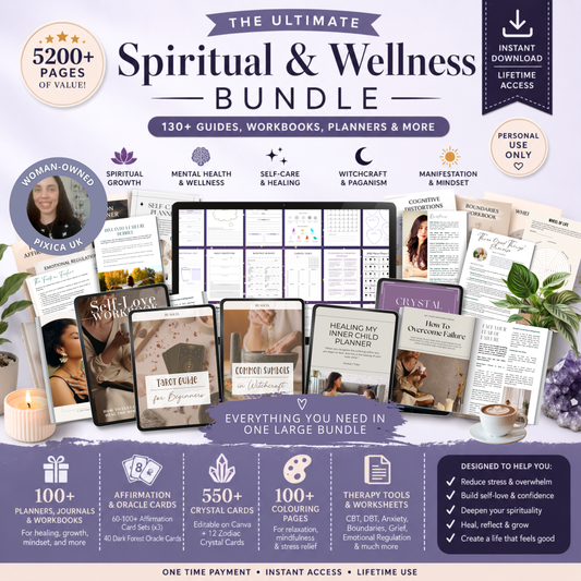 150+ Spiritual & Wellness Bundle (Instant Download)