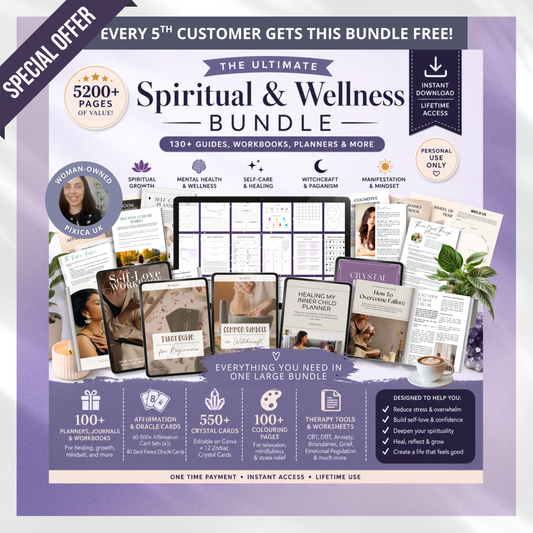 150+ Spiritual & Wellness Bundle (Instant Download)