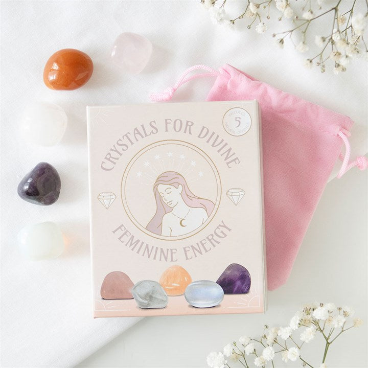 Set of 5 Crystals for Divine Feminine Energy