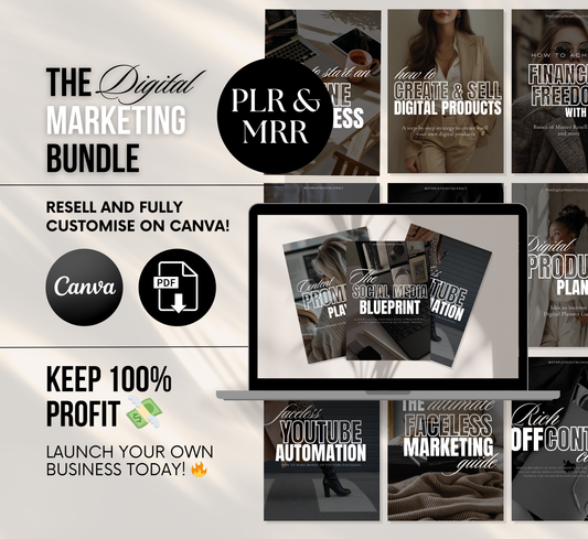 PLR/MRR Faceless Digital Marketing Bundle