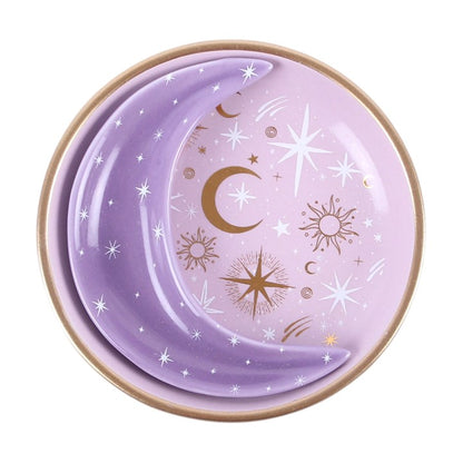 Purple Moon Stacking Trinket Dishes