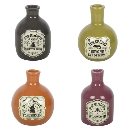 Set of 4 Potion Bottle Vases & Candle Holders