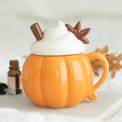 Pumpkin Cream Lidded Oil Burner & Wax Warmer
